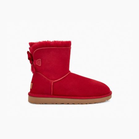 UGG Mini Bailey Bow II - Boots Dame - Rød (NO-C795)